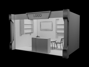 booth exhibition stand a11 3D Model