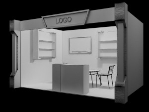 booth exhibition stand a11 3D Model