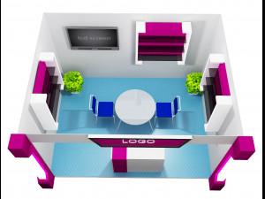 booth exhibition stand a11 3D Model