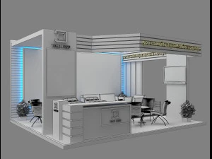 booth exhibition stand a19 3D Model