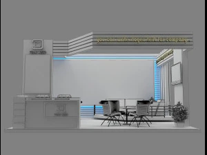booth exhibition stand a19 3D Model