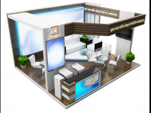 booth exhibition stand a19 3D Model