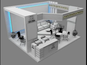 booth exhibition stand a19 3D Model