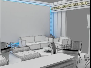 booth exhibition stand a19 3D Model