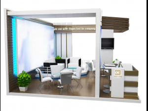 booth exhibition stand a19 3D Model