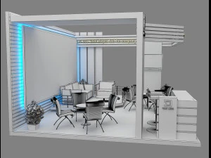 booth exhibition stand a19 3D Model