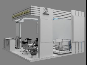 booth exhibition stand a19 3D Model