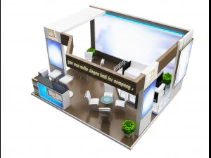 booth exhibition stand a19 3D Model