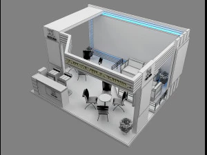 booth exhibition stand a19 3D Model