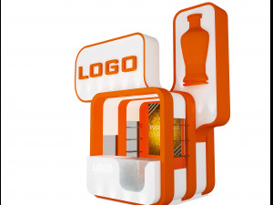 booth exhibition stand a13 Model 3D