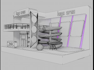 booth exhibition stand a 20 3D Модель
