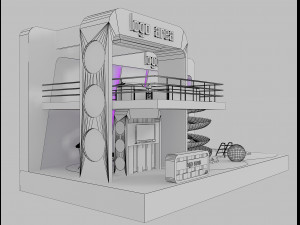booth exhibition stand a 20 3D Модель