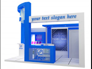 booth exhibition stand a 27 3D Model