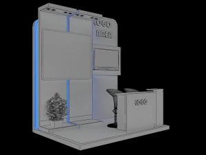 booth exhibition stand a 15 3D Model