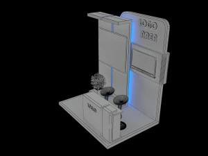 booth exhibition stand a 15 3D Model