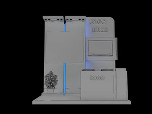 booth exhibition stand a 15 3D Model