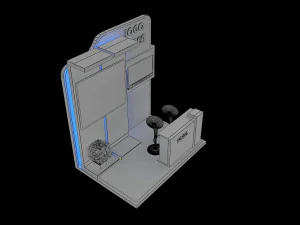 booth exhibition stand a 15 3D Model