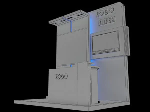 booth exhibition stand a 15 3D Model