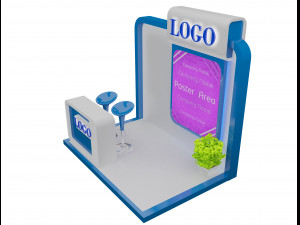 booth exhibition stand a152 3D Модель
