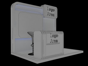 booth exhibition stand a 153 Modelo 3D