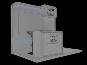 booth exhibition stand a 153 3D Model