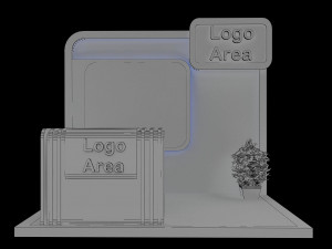 booth exhibition stand a 153 Modelo 3D
