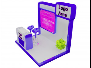 booth exhibition stand a 153 Modelo 3D