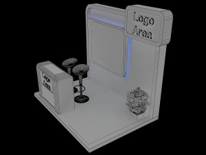 booth exhibition stand a 153 Modelo 3D