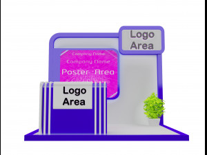booth exhibition stand a 153 Modelo 3D