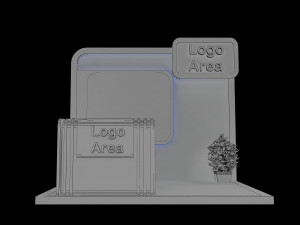 booth exhibition stand a 153 Modelo 3D