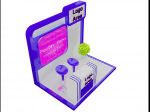 booth exhibition stand a 153 3D Model
