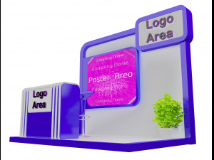 booth exhibition stand a 153 Modelo 3D