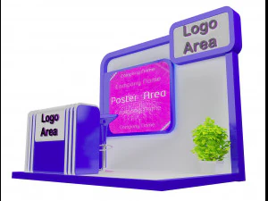 booth exhibition stand a 153 3D Model