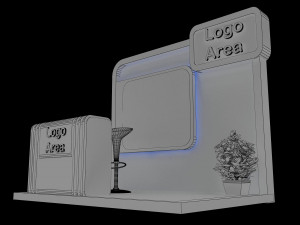 booth exhibition stand a 153 Modelo 3D