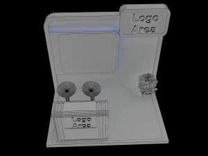 booth exhibition stand a 153 Modelo 3D