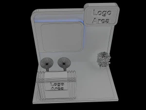 booth exhibition stand a 153 3D Model