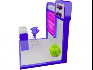 booth exhibition stand a 153 Modelo 3D
