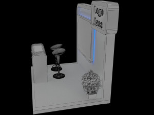 booth exhibition stand a 153 Modelo 3D