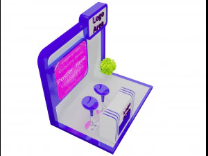 booth exhibition stand a 153 3D Model