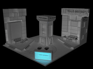 booth exhibition stand a 35 3D Model