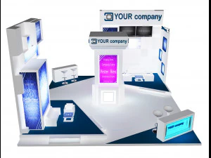booth exhibition stand a 35 3D Model