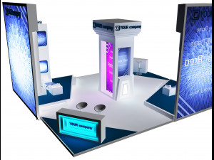 booth exhibition stand a 35 3D मॉडल