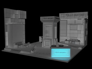 booth exhibition stand a 35 3D Model