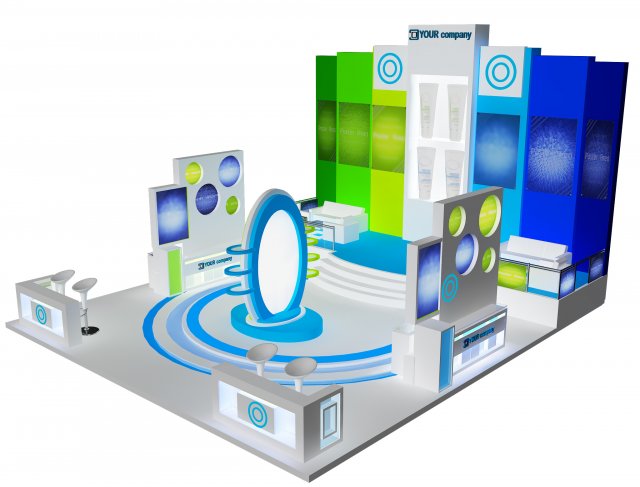 booth exhibition stand a 37 3Dモデル .c4d .max .obj .3ds .fbx .stl .blend 