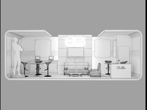 booth exhibition stand a 43 3D Модель