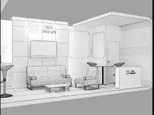booth exhibition stand a 43 3D Model