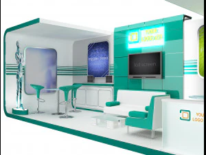 booth exhibition stand a 43 3D Model