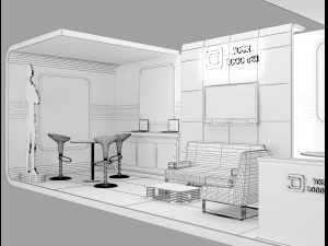 booth exhibition stand a 43 3D Model