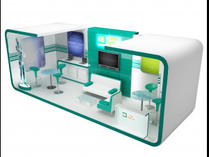 booth exhibition stand a 43 3D Модель