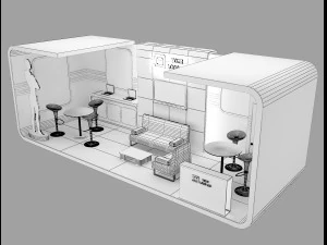 booth exhibition stand a 43 3D Model